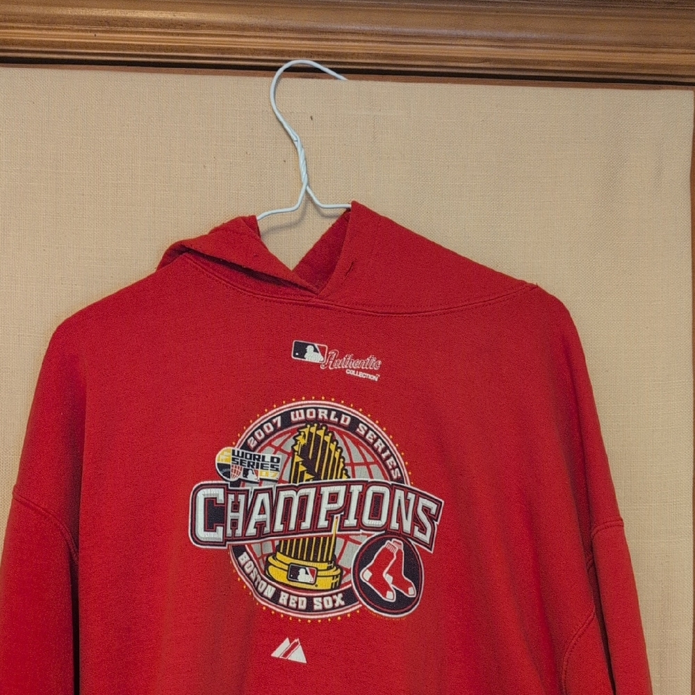 Boston Red Sox 2007 World Series Champions MLB Authentic Collection VTG Hoodie